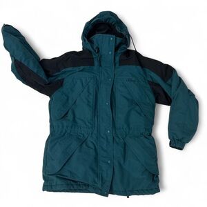 LL BEAN Winter Jacket Parka Women Medium Insulated Warm Up Coat Windblocker